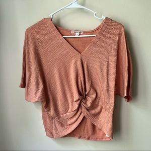Tie front Coral blouse